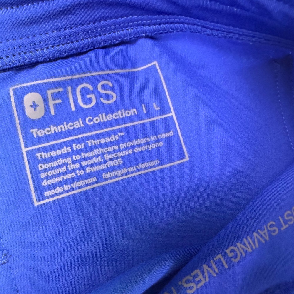 FIGS Jogger Scrubs Pants Royal Blue Orange Drawstring Womens Large Lot of 4 - Picture 2 of 16